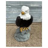 Painted Cement Eagle Lawn Statue