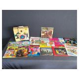 Lot of Childrens Vinyl Records and Carry Case