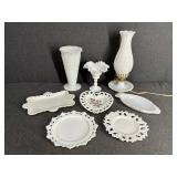 8 - Milk Glass Decorations