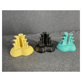 3 - Vintage Fiestaware Candle Holders