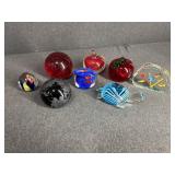 8 - Art Glass Paper Weights