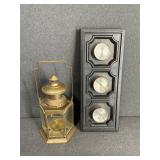 Vintage Weather Station & Brass Ship's Lantern