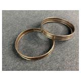 2 - Sterling Silver Bangle Bracelets