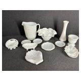 12 - Milk Glass Decorations