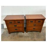 Pair of Wooden Night Stands