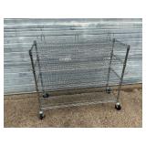 Rolling Metal Storage Shelf