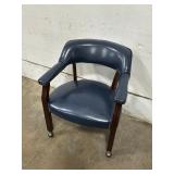 Rolling Leather Arm Chair