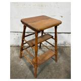 Vintage Wood Step Stool Chair