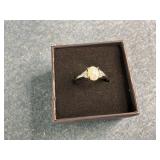 New Sterling Silver Fire Opal Ring