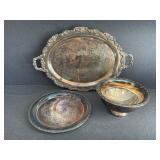 3 - Silverplated Dishes