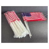 Lot of Small Plastic American Flags