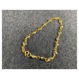 Sterling Silver Gold Vermeil Turkish Eye Bracelet
