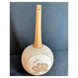 Floral Pottery Gourd Bottle Vase