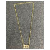 Sterling Silver Gold Vermeil Angel Number Necklace