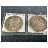 1884 & 1894-O Morgan Silver Dollars