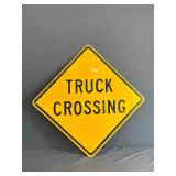 Truck Crossing Metal Street Sign