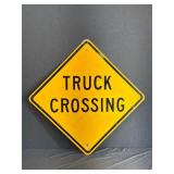 Truck Crossing Metal Street Sign