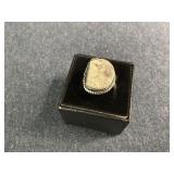 New Sterling Silver Chalcedony Ring
