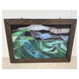 Ocean Stained Glass Window Pane