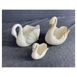 3 - Lenox Porcelain Swans