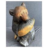 Wood Carved Bear Statue