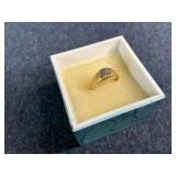 14K Gold 'A' Baby Ring