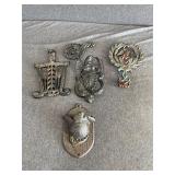 Cast Iron Trivets & Match Holder