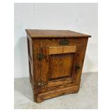 Vintage White Clad Oak Ice Box Cabinet