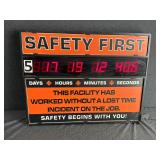 Safety First Light Up Sign