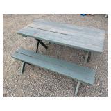 Painted Wood Picnic Table