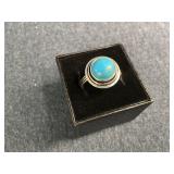 New Sterling Silver Copper Turquoise Ring