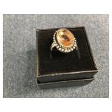 New Sterling Silver Smoky Quartz Ring
