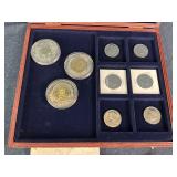 Lot of Inlay Coins & Half Dollars
