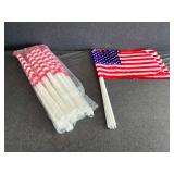 Lot of Small Plastic American Flags