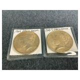 1922-S & 1924 Peace Silver Dollars