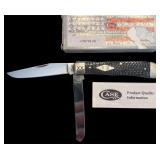 Case XX TRAPPER pocket knife, grey handle, 2blades. Approx 7 1/2” open, 4 1/4” closed, new in box