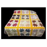 NEW, NEVER USED QUILT - HAND-PIECED, MACHINE QUILTED, APP. 78 X 108 INCHES