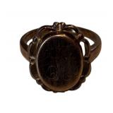 10K ring marked JTC 969; monogrammed but cannot read font; size 6; 4.08 grams
