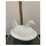 Indiana Glass Hen on Nest Milkglass Indiana Glass Hen on Nest Milkglass