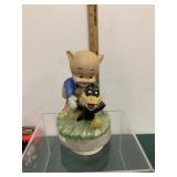 Vintage Porky Pig & Daffy Duck Music Box Rotates Vintage Porky Pig & Daffy Duck Music Box Rotates