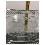 10.5' Rectangular Clear Glass Dish 'Give Us This d 10.5' Rectangular Clear Glass Dish 'Give Us This d