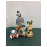 Vtg Ceramic Clown Figures Vtg Ceramic Clown Figures