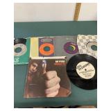 Vintage 45 Lp Beatles, Stray Cats, Carly Simon mor Vintage 45 Lp Beatles, Stray Cats, Carly Simon mor