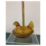 indiana glass hen on nest golden honey indiana glass hen on nest golden honey