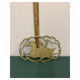 BRASS TRIVET WITH MALLARD BRASS TRIVET WITH MALLARD