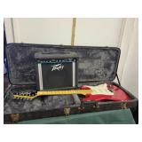 Lyons Guitar (for parts) and Peavey Amp Lot w/case Lyons Guitar (for parts) and Peavey Amp Lot w/case