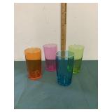 Vintage Drinking Glass Lot-Colorful Vintage Drinking Glass Lot-Colorful