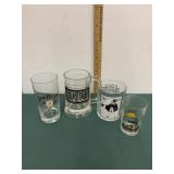 Vintage Advertising Glasses Lot-jim beam more Vintage Advertising Glasses Lot-jim beam more