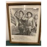 Boy Scouts of America Framed Advertisement Boy Scouts of America Framed Advertisement