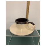 McCoy Pottery Mug attached Saucer McCoy Pottery Mug attached Saucer